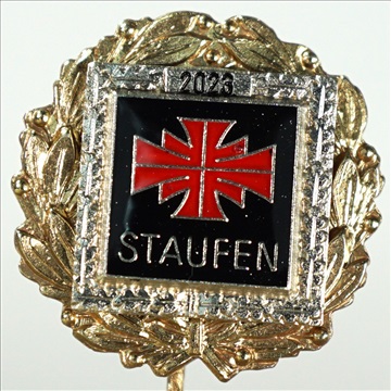 Leistungsnadeln 2023 in Silber mit goldenem Kranz 